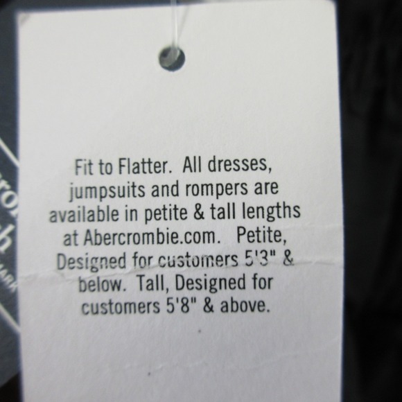 Abercrombie Fitch Mini Dress XS Black NEW Puff Sleeve Smocked Babydoll Chic 266 - Picture 9 of 15